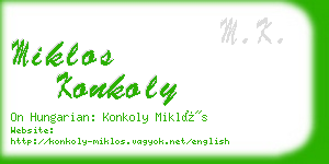 miklos konkoly business card